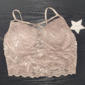 Bozzolo Lace Bralette in Taupe